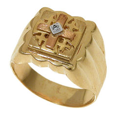 14K Gold Jerusalem cross Ring