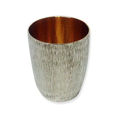 Round, hammered - 925 Silver Kiddush cup