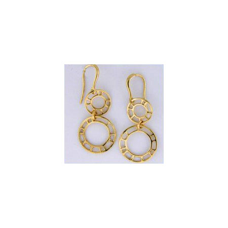 14K Gold round earring