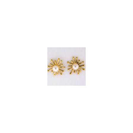 141K Gold earing with pearl