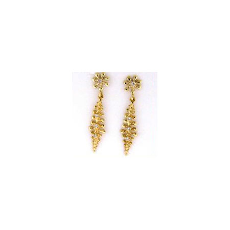 14K Gold earring with diamonds