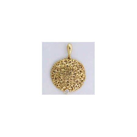 14K Gold pendant with diamond