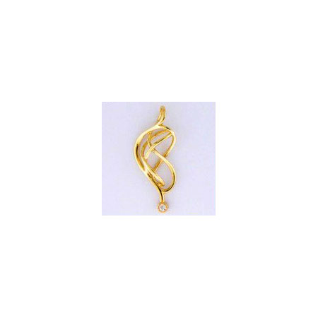 14K Gold pendant with diamond