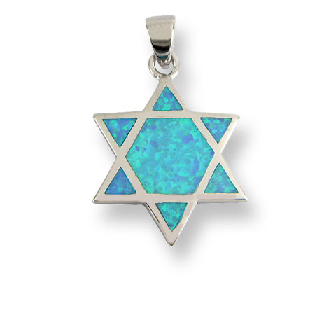 St. Silver star of David pendant