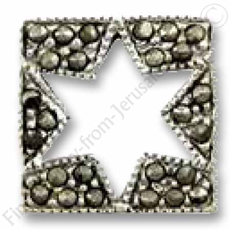 Silver star of david pendant